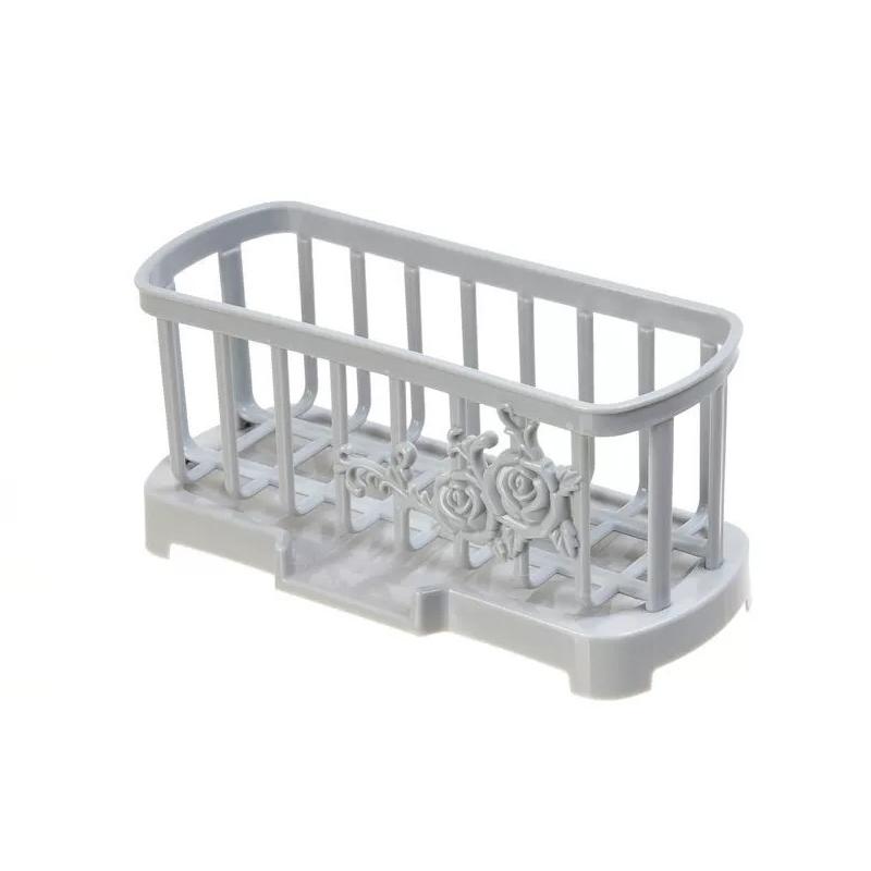 Стойка для тряпок для уборки дома Кухонные принадлежности Сливной стеллаж для очистки столешницы Стеллаж для хранения в раковине серый