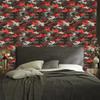 Brown and red military camouflage wallpaper for living room and bedroom 50x1000