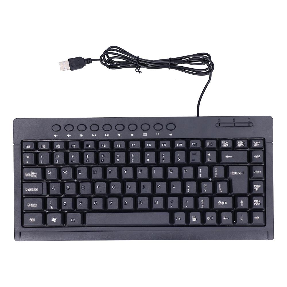 87 Keys Mini Keyboard Ultra-Thin Mechanical Keyboard Small Size Wired Keyboard  Home Office