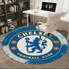 Chelsea Football Club Logo Lion Crest Emblem Chair mat Round Rug-Office carpet, Machine Washable, Non-slip, Suitable for Living Rooms, Bedrooms