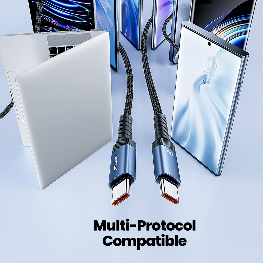 Toocki Type C to Type C Cable 100W PD Fast Charging Charger USB C to USB C Cable For POCO F3 Realme Macbook Samsung iPad