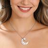 Family Love Necklace 1 Pair Bonds Moon Heart-Shaped Pendant Versatile