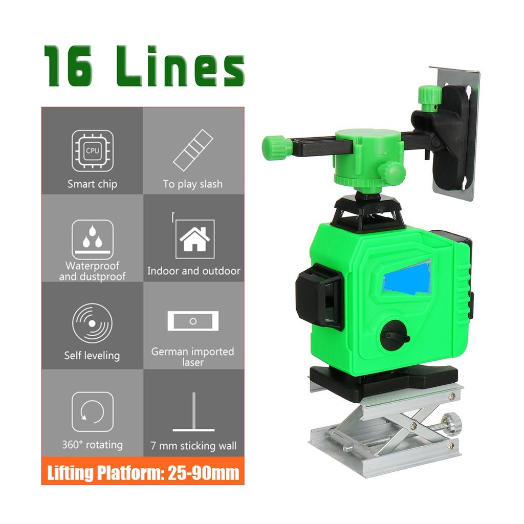 12 Line/16 Line 360° 4D Green Light Laser Level Digital Self Leveling 6000mAh 360° Rotary Measure