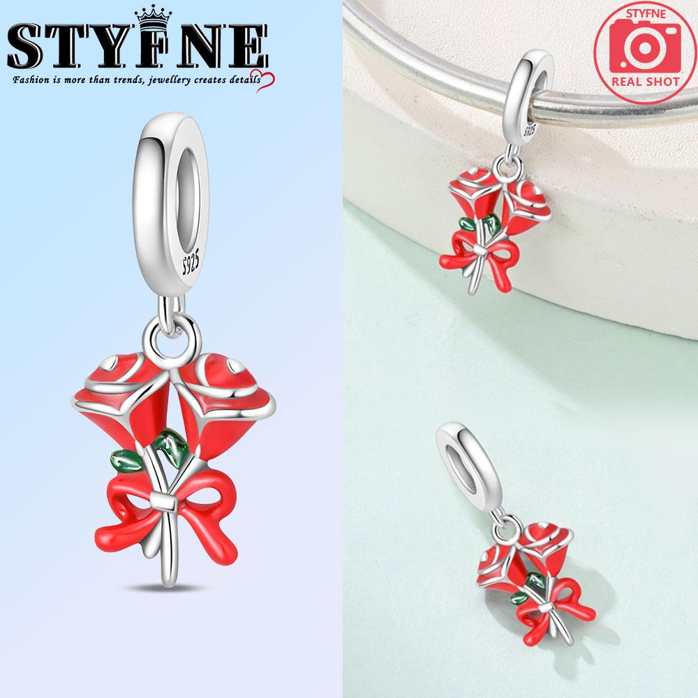 

Rose Bouquet Beads White Blue Fairy Tale Crystal Shoes,Pink Zircon Bow Bracelet Fit Copper Women S Diy Charms Jewelry Gift