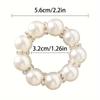 4 Pcs Napkin Clasp  Banquet Hotel Napkin Clasp  Large Pearl Decorative Ring  Holiday Napkin Ring