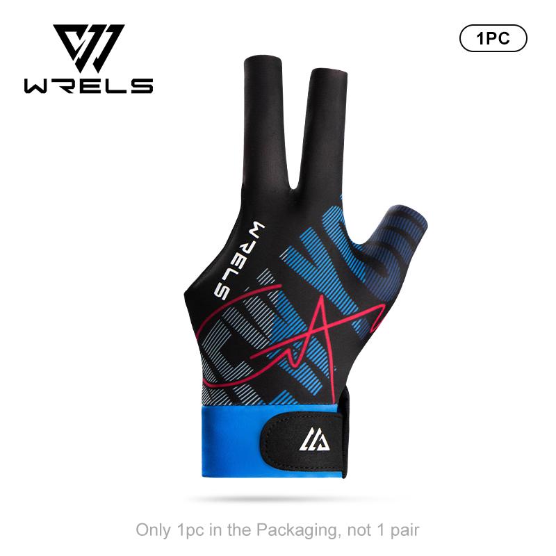 WRELS Three Finger Billiard Gloves Breathable Sweat-Wicking Snooker Glove Elasticity Smooth Lightweight Billiard Training Gloves
