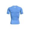 Under Armour Solid Color Logo Print Crew Neck Short Sleeve T-Shirt Men tops Blue 1361518-475