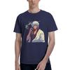 Classic Gintoki Character Men T Shirts Gintama Casual Tee Shirt Short Sleeve Crew Neck Pure Cotton Graphic Tops TShirt