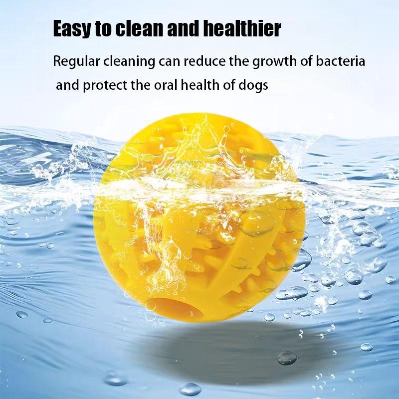 Natural Rubber Pet Dog Toys Dog Chew Toys Tooth Cleaning Treat Ball Extra-tough Interactive Elasticity Ball for Pet Products
