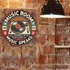 Vintage Metal Tin Sign Music Retro Gramophone Wall Art Decor Gift
