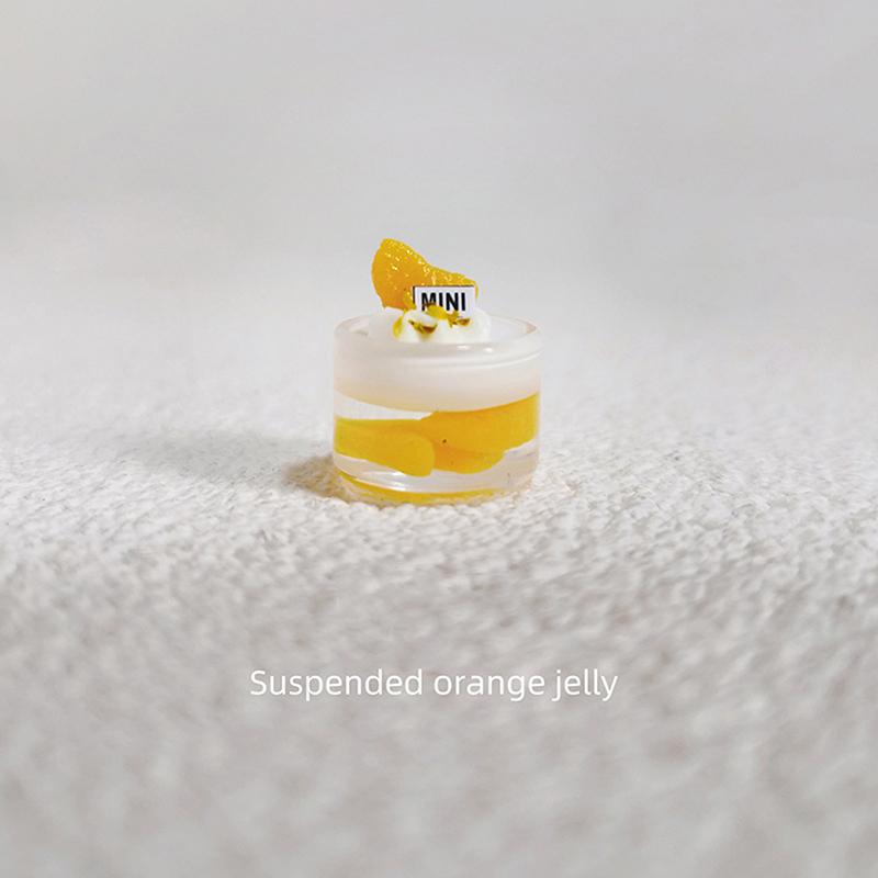 

Simulation Dessert Fruit Jelly Beverage Ornament Miniature Food Game Scene Toy Decoration Model Doll House Accessories жовтий