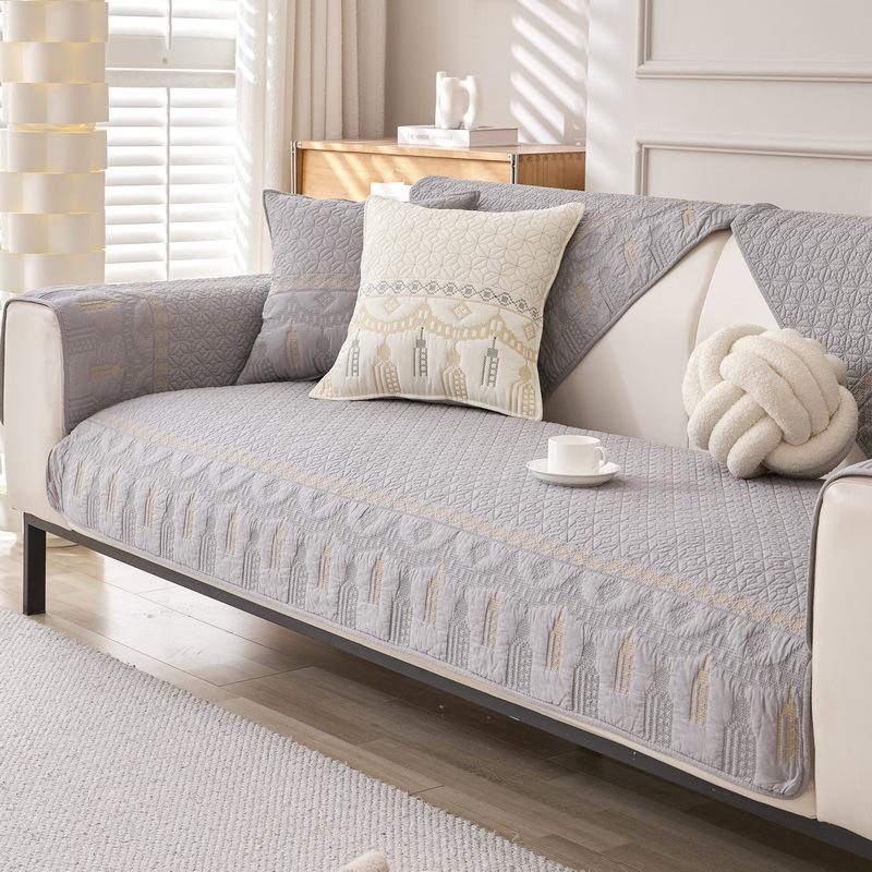 New Washed Cotton Sofa Cushion Four Seasons Universal Non-Slip Pure Cotton Leather Sofa Cover Towel Cotton Seat Cushion Modern