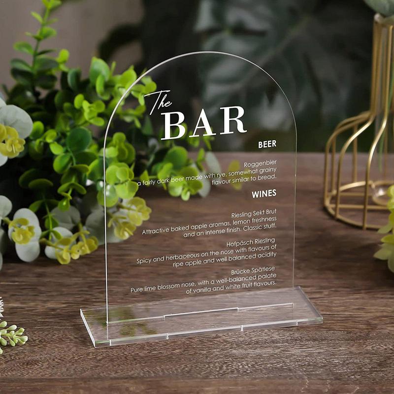 Wedding Table Numbers Set Of 5pcs Acrylic Table Sign Cards With Base Holder Wedding Centerpieces Reception Restaurant Banquet