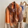 New green scarf winter office heating air conditioner shawl elegant imitation cashmere scarf supply