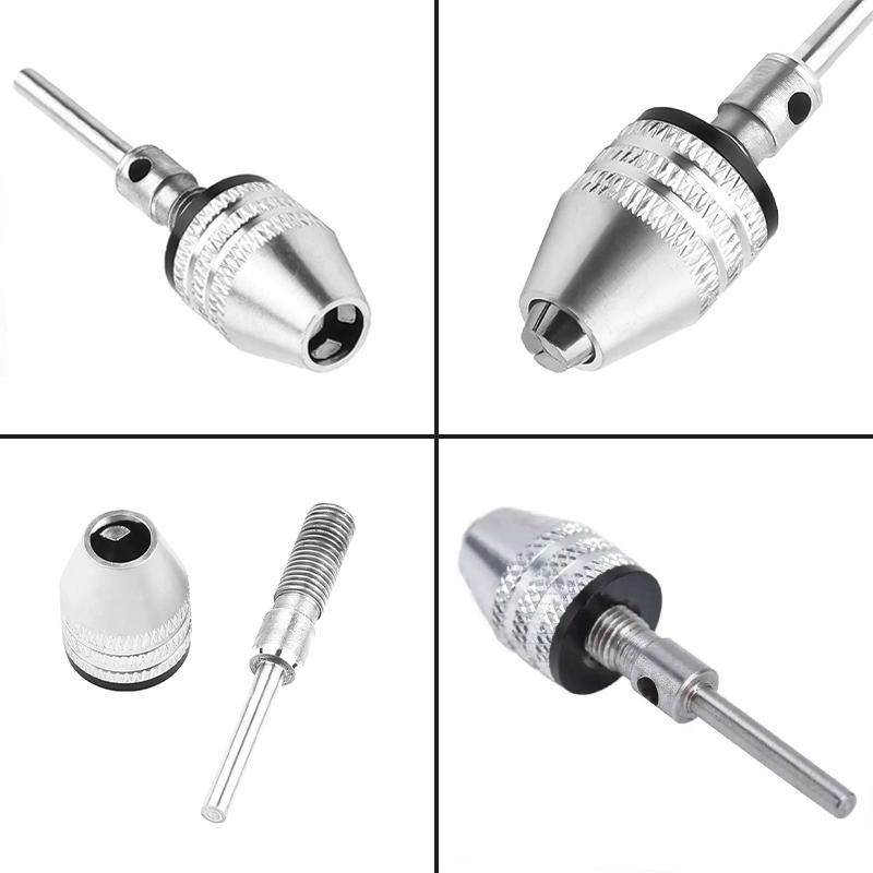 Mini Keyless Chuck Quick Change Electric Drill Bits Collet Converter Extension Screwdriver Chucks Adapter Fixture 1/4" Hex Shank