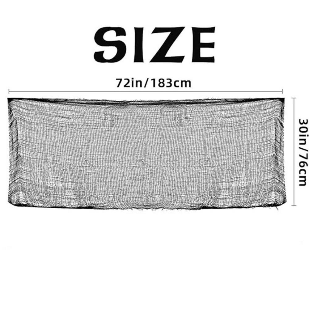 Tissu en Gaze Décorative Noir pour Halloween Multi-Scène Décoration de Porte et Murale Pour Maison Hantée