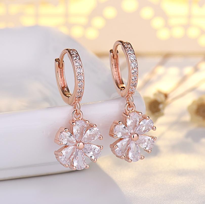 925 Sterling Silver Earrings exquisite Zircon for Women Fashion Party Jewelry Long Earrings Gifts Wedding Gift cute