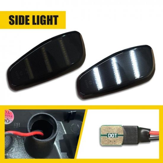 For 2015- Jeep Renegade Fender Side Marker Light Turn Signal Lamp White B