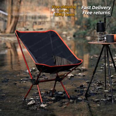 1PC New Detachable Portable Folding Moon Chair Outdoor Camping Chairs Beach Fishing Chair Ultralight Travel Hiking Picnic Seat Tools