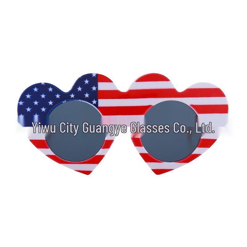 American Flag Peace Sign Glasses - Cross-Border Party & World Cup Decoration for Independence Day
