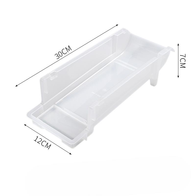 

Холодильник двухслойный ящик для хранения напитков, кола, молочная кислота, бактерии, вращающийся ящик для хранения, полка с ящиком 30*12*7cm прозрачный белый