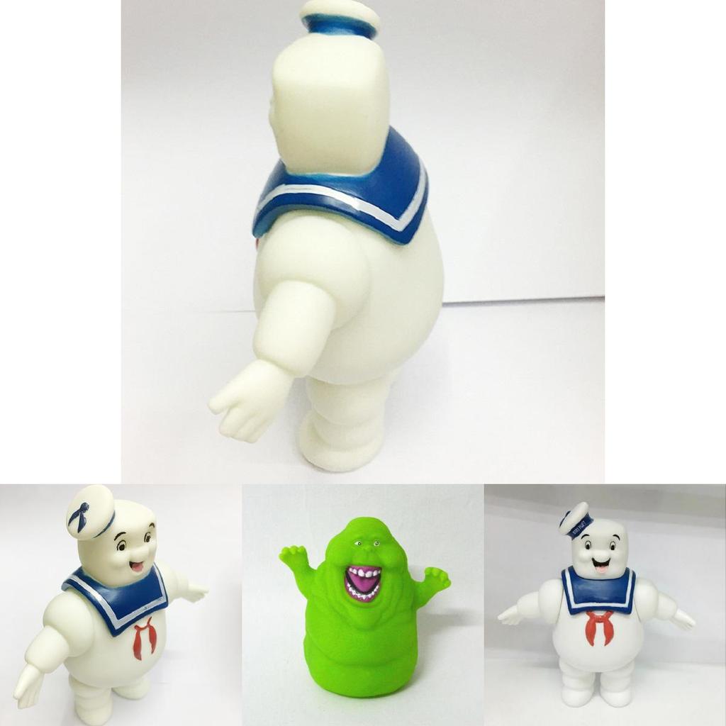 Classic Ghostbusters Marshmallow Man And Slimer Green Ghost Collectible Action Figure