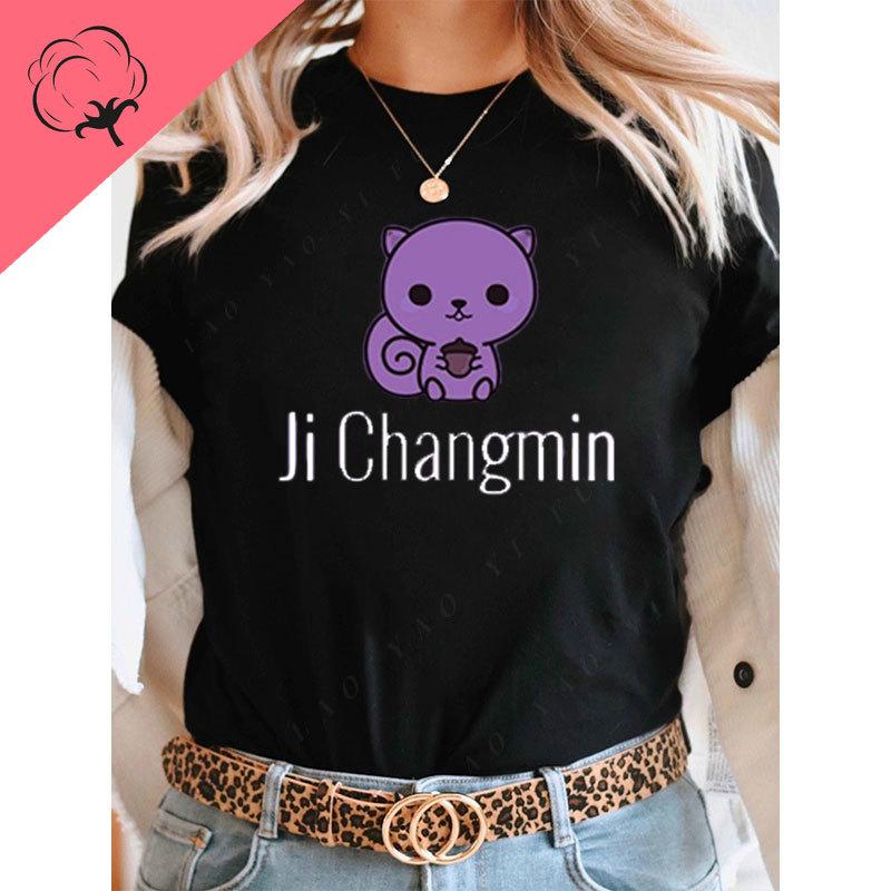 Heißer Verkauf Beliebte Kpop T-Shirts Ji Chang Min The Boyz Hip Hop Streetwear Harajuku Y2k Kleidung Vintage Unisex Goth T-Shirt