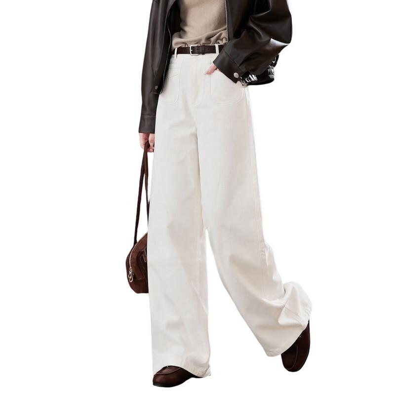 Demana Women's Relaxed Fit Straight-Leg Casual Trousers