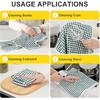 SALAS Cotton Dish Towels Cloths for Kitchen Drying Dishes, Lattice Terry Towels, Highly Absorbent Kitchen Cloths with Hanging Loop, 16‘’ x