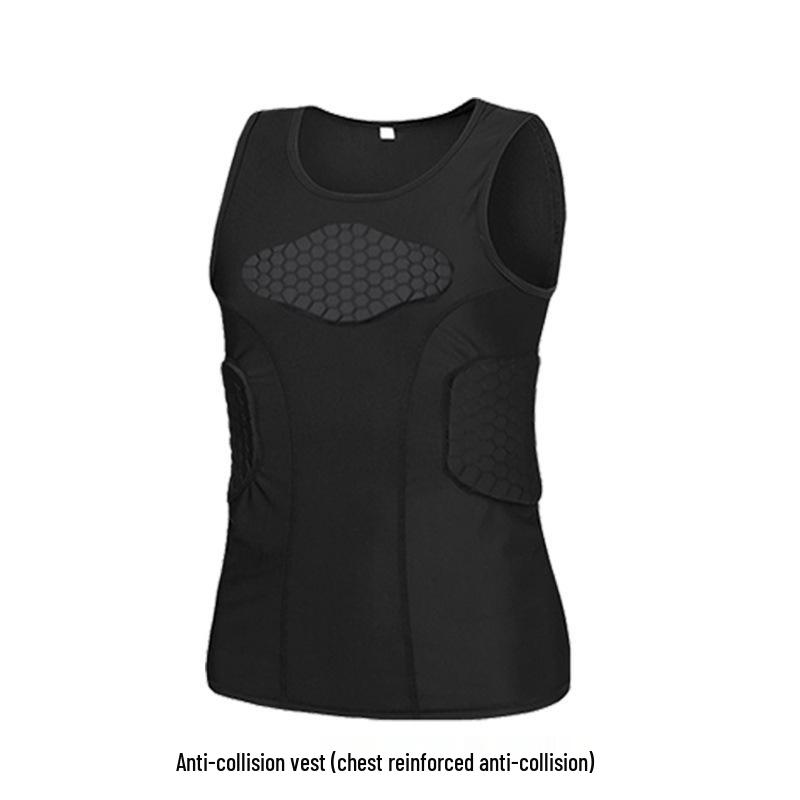 Sportovní vesta s protikolizní voštinovou strukturou a rychleschnoucím materiálem pro basketbal