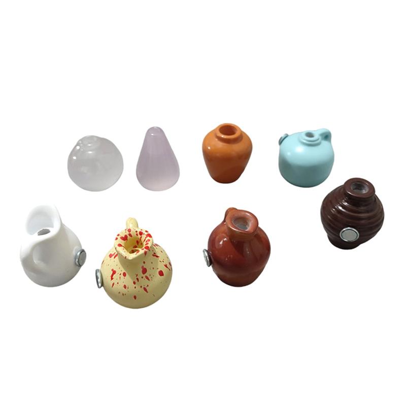 8Pcs Set Mini Ceramic Vase Design Magnet Refrigerator Magnet Diy Fridge Magnet For Flower For Flower Refrigerator Decorations