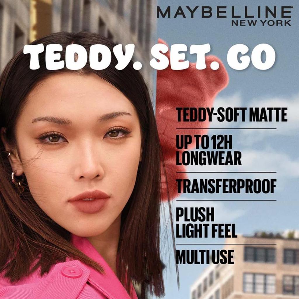 Maybelline New York Super Stay Teddy Tint Lip and Cheek Color  Keep It Cozy 5ml Buildable Matte Long Wear