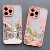 Bländande Anime Gatumotiv Scenari Telefonfodral för IPhone 13 12 11 Pro Max Mini 16 15 14 Max Plus 7 8 Plus SE2 X XR X Baksideskydd