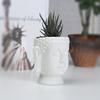 Ceramic Succulent Flower Pot White, Simple Desktop Creative Green Plant Buddha Flower Ornament White