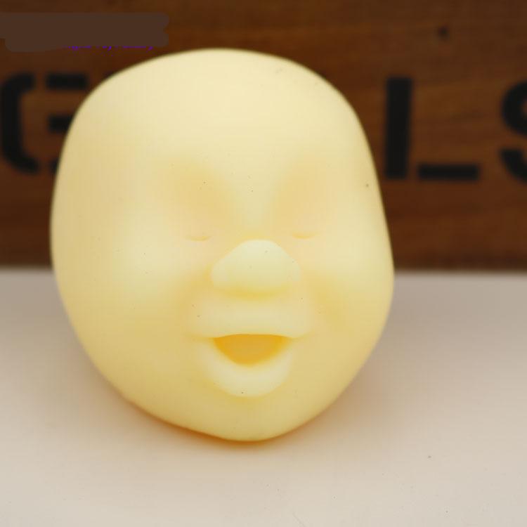 Creative Rubber Fun Squeeze Party Gift Face Relax Stress Anti Stress Ball Pressure Stress Relief Kawaii Fun Toy Small Face Doll