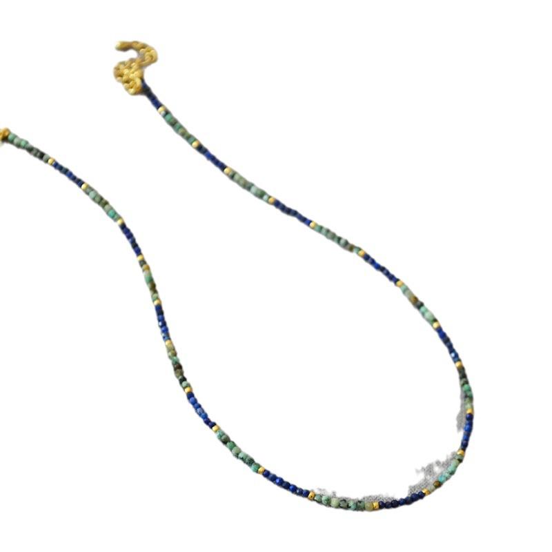 Turquoise Lapis Lazuli Handmade Beaded Necklace for Women