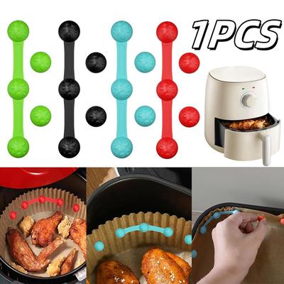 1pcs Air Fryer Silicone Magnet Clip Reusable Baking Paper Fixation Tools High Temperature Resistance Magnet Kitchen Accessories