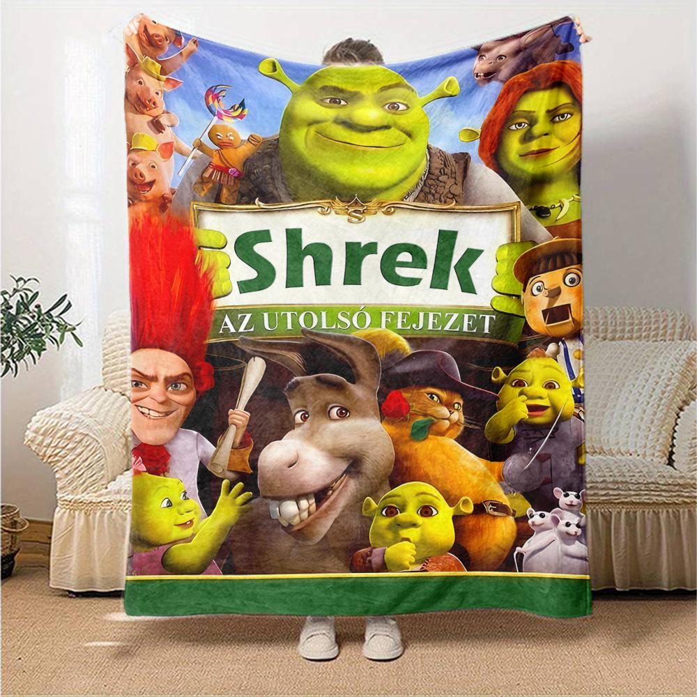 1pc Shrek4 Blanket, Gift, for Men and Women, Soft Blanket, Good for Sofa Bed Couch Travel, Lightweight Flannel Blanket