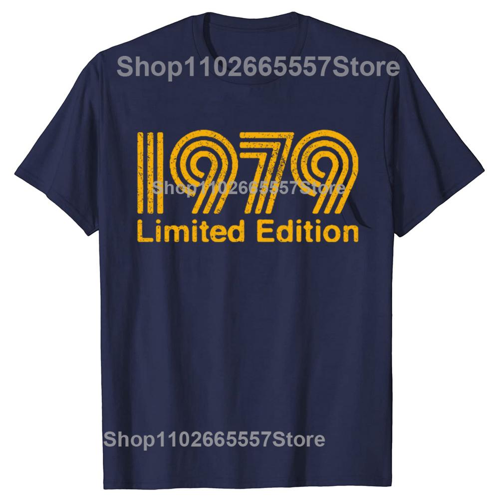 Cool 1979 Limited Edition Present T Shirt Funny 46th Birthday Gift For Husband Unisex Short Sleeve Round Neck Cotton Casual TShirt