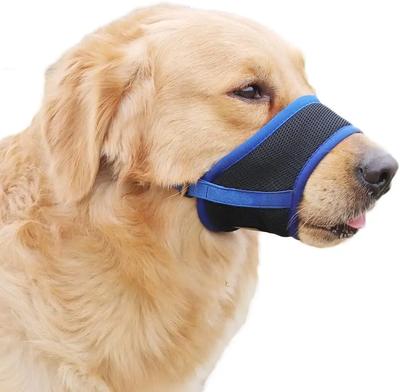 Dog Muzzle Puppy and Large Dog Anti Barking Adjustable Anti-biting Mesh Breathable Soft Pet Mouth Muzzles Straps Doggie Supplies