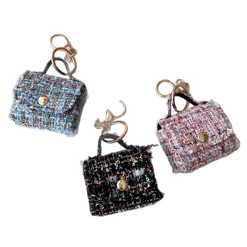 Fashion Mini Bag Keychain: Charm Pendant, Backpack, Handbag, Coin Purse, and Earphone Storage.