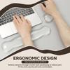 2Pcs Mouse Pad With Wrist Rest Silicone Keyboard Hand Rest Shock Absorption Keyboard Support Pad Ergonomic Mouse Handrest