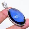 Natural Iolite Quartz Gemstone 925 Sterling Silver Jewelry Pendant 2.25" AP-16517