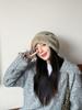 Women's Winter Plush Ear Protection Hat - Korean Style with Loose Fit for Big Head, Cold Protection & Slimming Effect