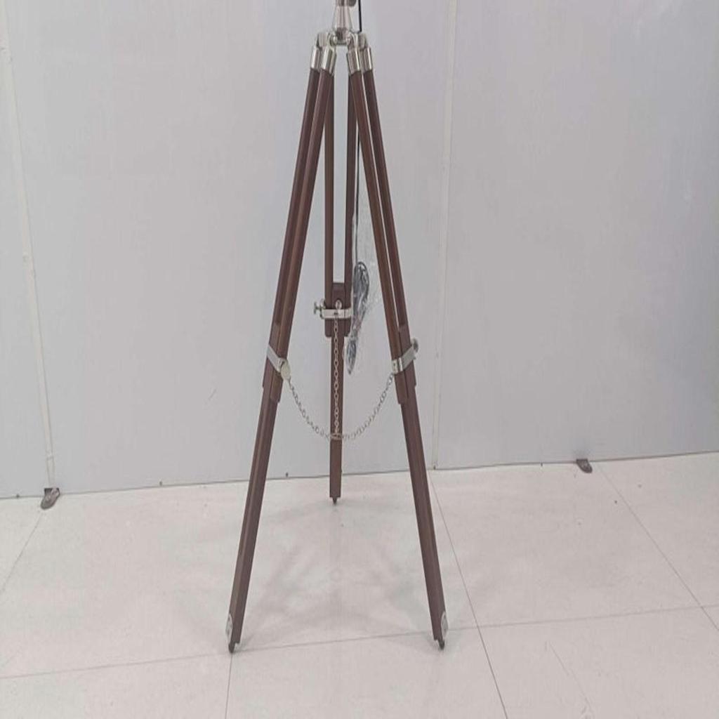 Nautical Spotlight Brown Tripod Floor Lamp Spot Searchlight Tripod Home Décor Corner Lamps Lighting
