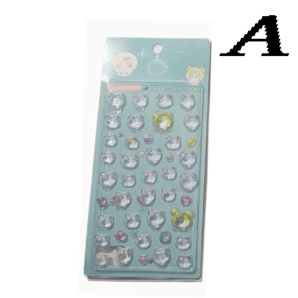 3Djapanese Cute Transparent Crystal Stickers Phone Case Diary Stationery Sticker