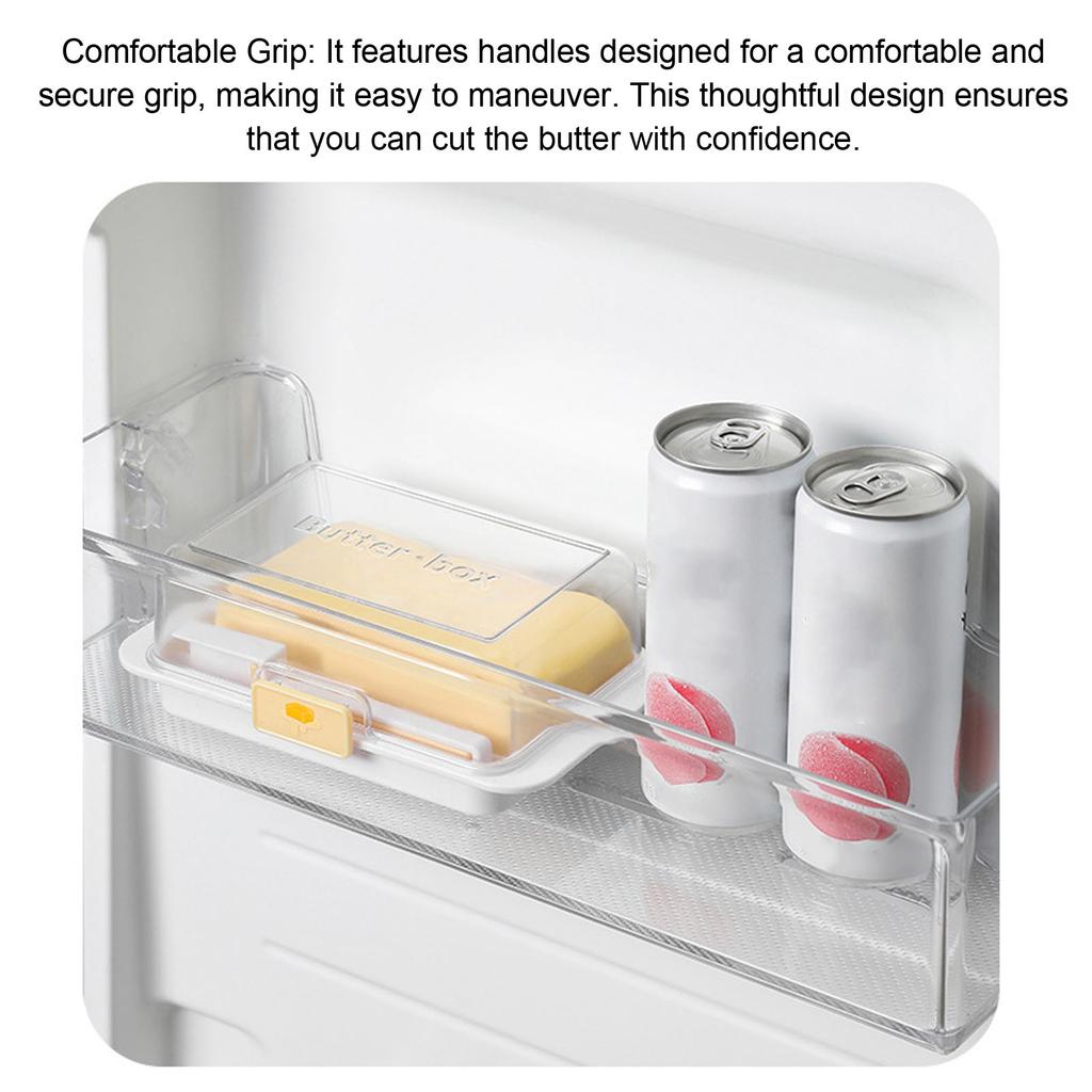Airtight Butter Dish Reusable Dishwasher Safe Butter Holder with Cutting Tool for 500g Cheese