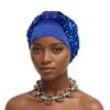 Top Knotted Sequins Turban Cap for Women