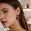 Trendy Amber Earrings Portable And Comfortable For Long Time Wearing