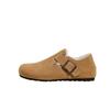 [Vor Ort] Sanxi gleiche Ganzleder Innen-Höhenerhöhung Birkenstocks Damen Weichsohle Retro Ein-Riemen Vollabdeckung Birkenstocks